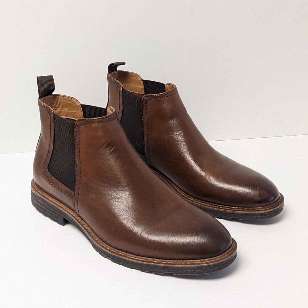 Steve Madden Aben Chelsea Boots, Tan Leather, Men's 9.5 M fits like 10